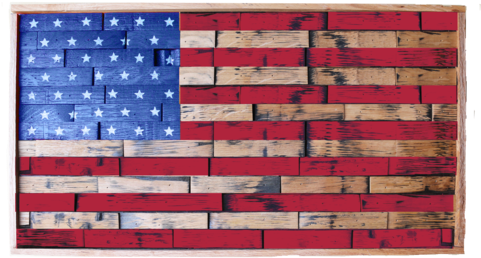 Whiskey Barrel American Flag Stock Pallet - Flag Of The United States (499x304), Png Download