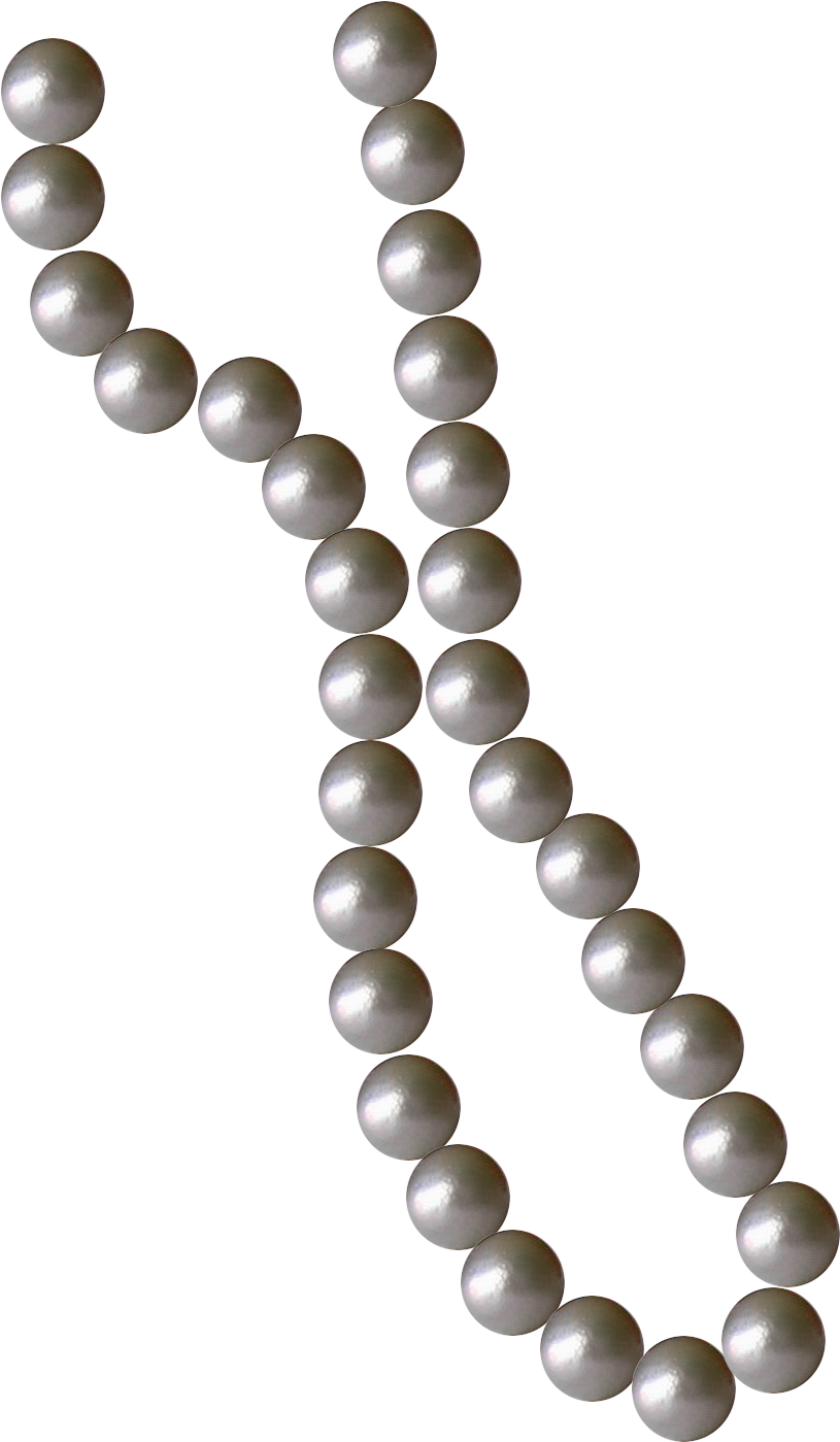 Clip Art Free Download Pure Pearl Bead Earring Necklace - String Of Beads Clipart (890x1469), Png Download