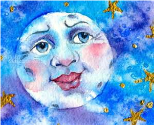 Blue Moon 2nd Full Moon In A Month Oil - Painting (800x800), Png Download