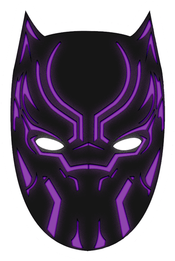 Black Panther Sticker - Black Panther Mask Png (528x528), Png Download