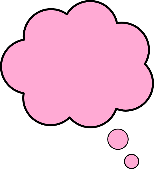 Thought Bubble Pink Svg Clip Arts 540 X 595 Px (540x595), Png Download