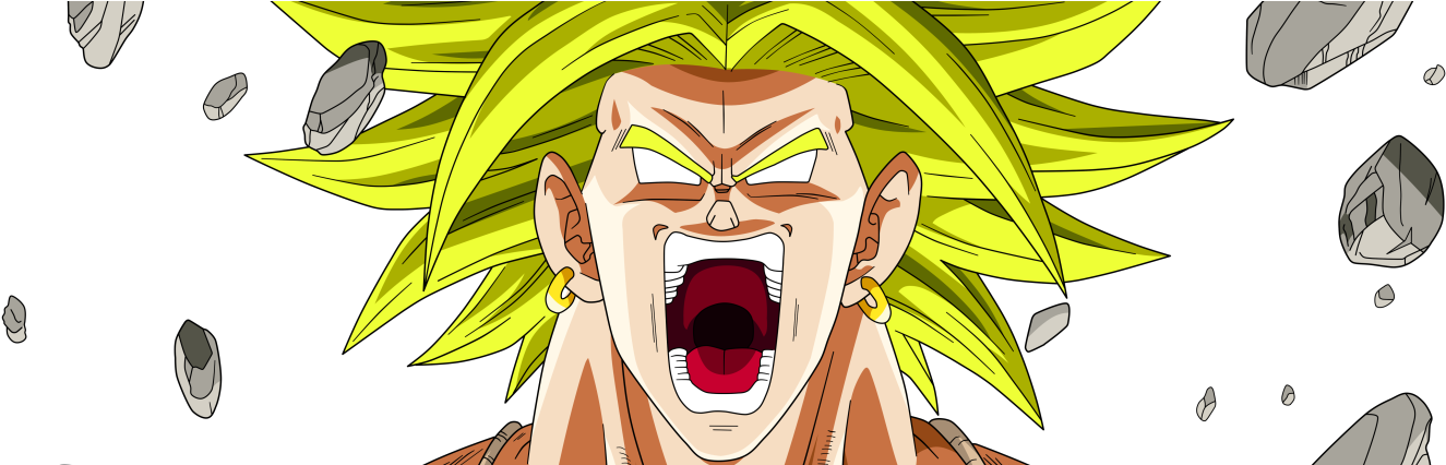 Dragon Ball Z - Fondo De Pantalla De Broly (1400x425), Png Download