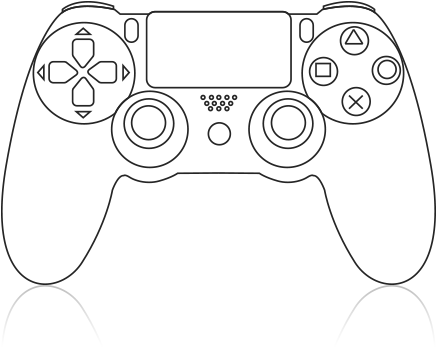 [request] I Like Ancient Roman History, And Am Going - Ps4 Controller Drawing (600x400), Png Download