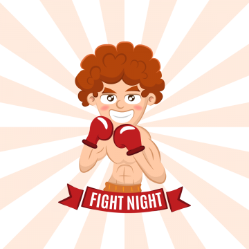 Smiling Boxer In Red Boxing Gloves, Boxing, Boxer, - Boxing (360x360), Png Download