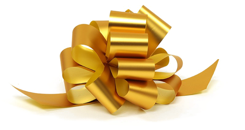 Golden Bow Ribbon Png Photo - Wholesale Large 50mm Pull Bows Ribbon (pack (800x800), Png Download