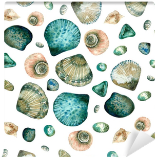 Seamless Pattern With Watercolor With Sea Stones And - Watercolor Painting (400x400), Png Download