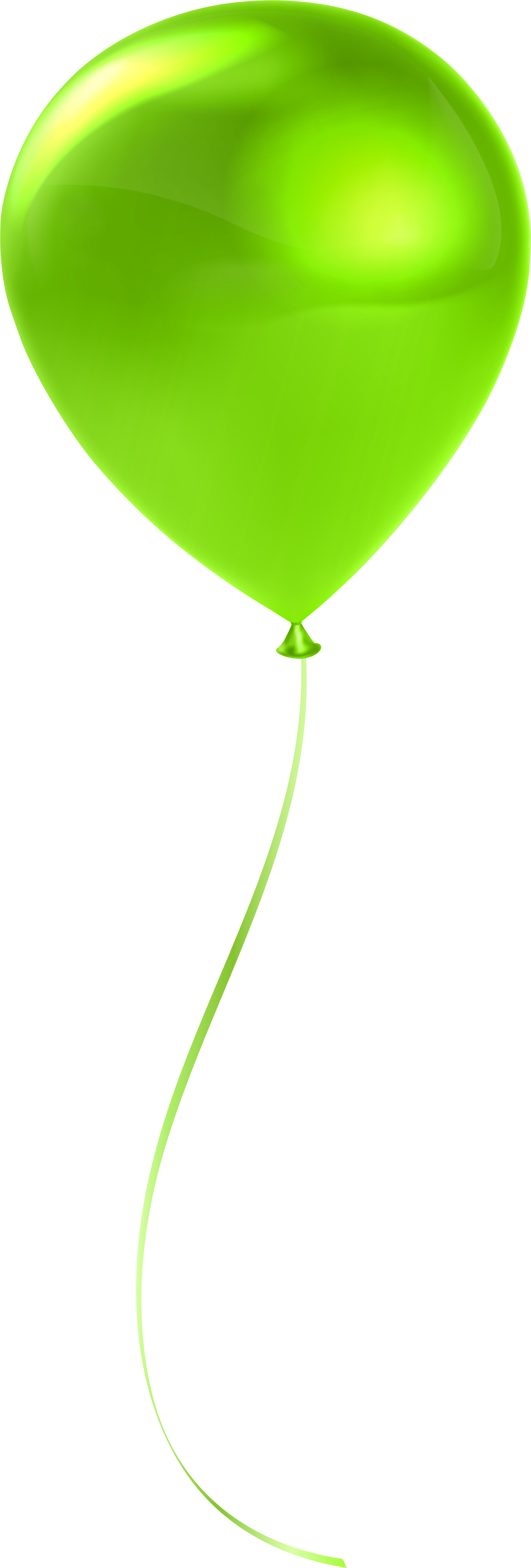 Lime Clipart Transparent - Transparent Background Green Balloon Png (2853x8000), Png Download