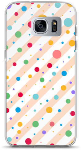 Multi Colored Polka Dots And Stripe Pattern Samsung - Dot Grid Notebook : Colorful Dot Design: 120 Dot Grid (600x600), Png Download