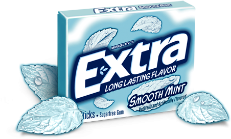 Gum Png Photos - Extra Smooth Mint Sugarfree Gum, Single Pack (477x298), Png Download