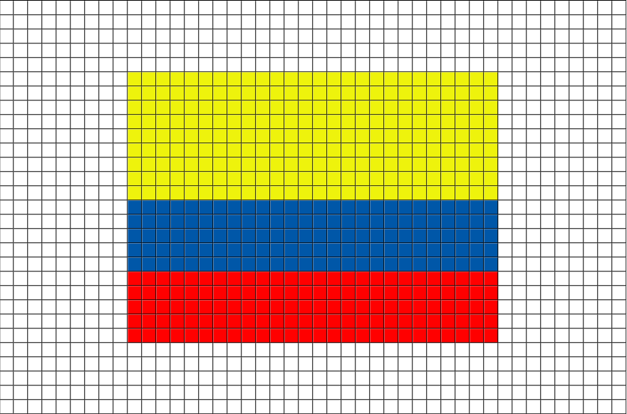 Colombia Flag, Pixel Art, Loom Beading, Flags, Art - Venezuela Pixel Art (880x581), Png Download
