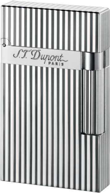 New St Dupont Ligne 2 Silver Finish Striped Pattern - S.t. Dupont Ligne 2 Lighter, Silver, 16817 (369x640), Png Download