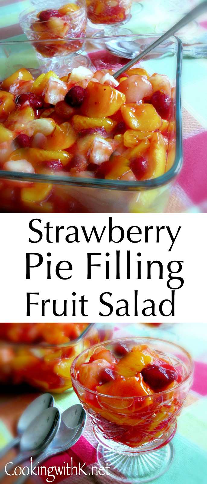 Strawberry Pie Filing Fruit Salad Original Recipe By - Fruit Salad (686x1600), Png Download