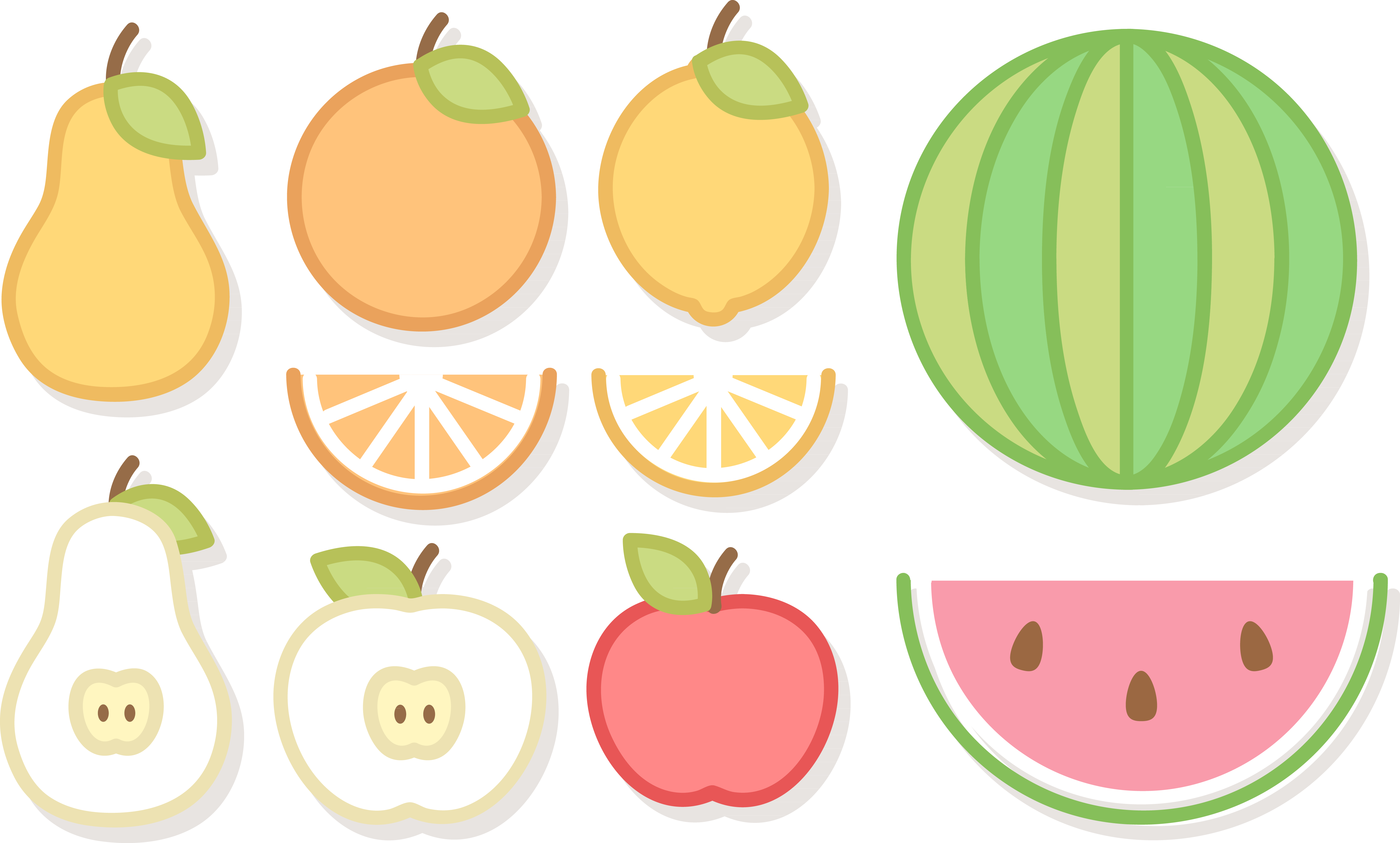 Apple Fruit Salad Orange Illustration Pineapple Cut - Fruit (5236x3153), Png Download