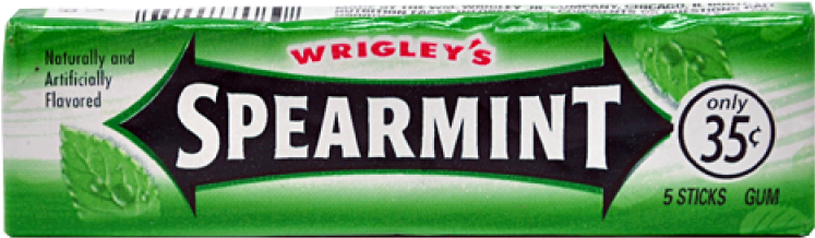 More Views - Spearmint Gum - 20 - Five-stick Packages (100 Sticks) (800x800), Png Download