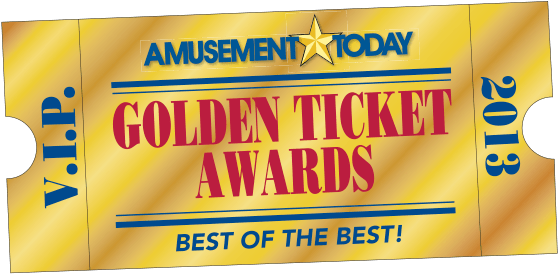 2013goldenticket - Amusement Today Golden Ticket Awards (590x298), Png Download