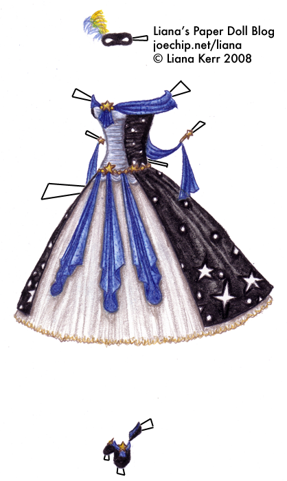 Click For Larger Version - Anime Masquerade Dress (418x699), Png Download