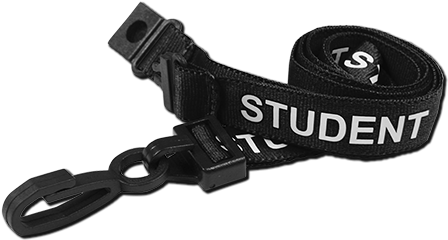 Breakaway Lanyard - 15mm Wide - Student - Black - Ckb Ltd 100x Purple Student Lanyards Breakaway Safety (500x500), Png Download