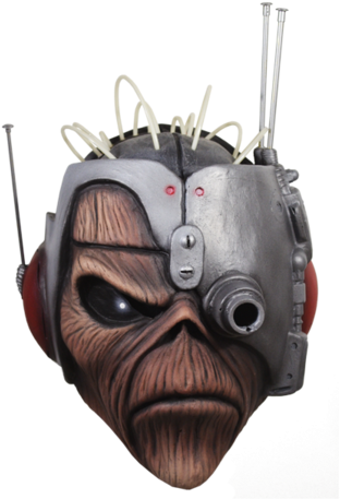 Somewhere In Time Mask - Iron Maiden Masks Aces High (328x480), Png Download