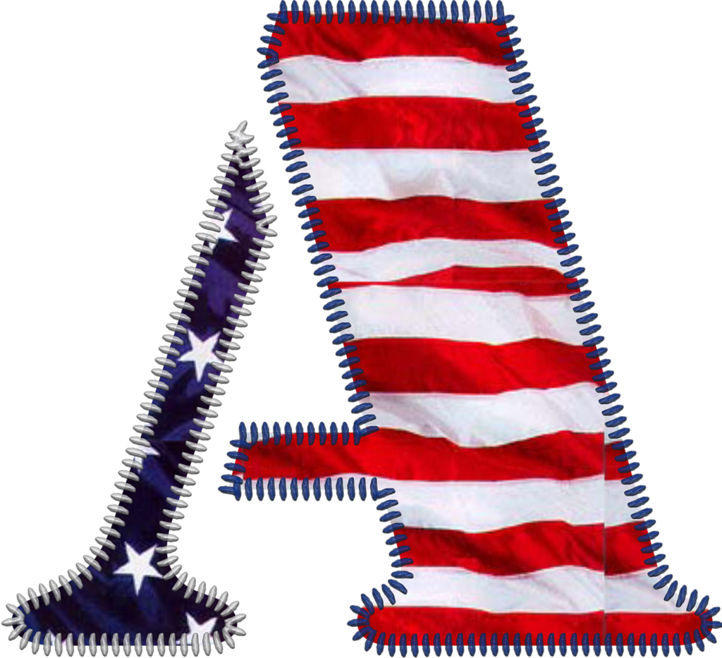 Patriotic Alphabet & Numbers - Patriotic Letter (1024x933), Png Download
