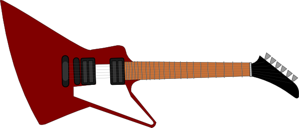 Guitar Clipart Explorer - Explorer Guitar Clip Art (600x258), Png Download