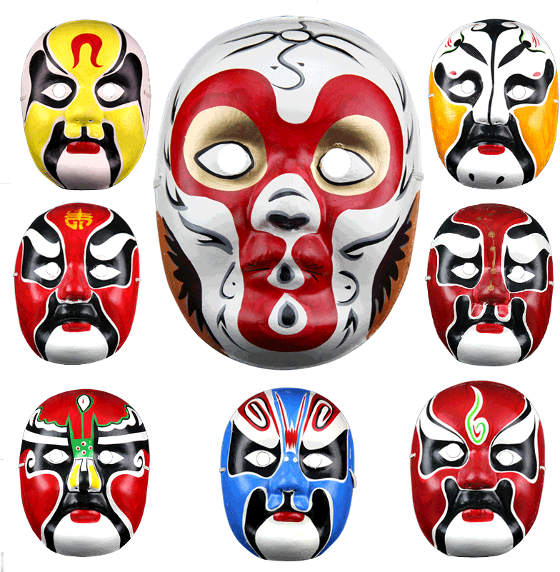 Peking Opera Mask Adult Children Perform Face Mask - Chinese Peking Opera Mask (800x800), Png Download