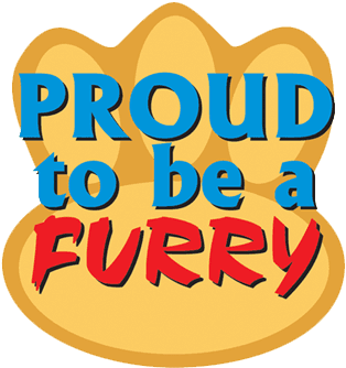 Clipart Black And White Wikifur The Encyclopedia Hugepng - Proud To Be A Furry Button (350x350), Png Download
