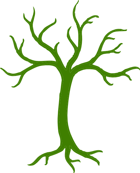 How To Set Use Green Tree Without Leaves Clipart (486x599), Png Download