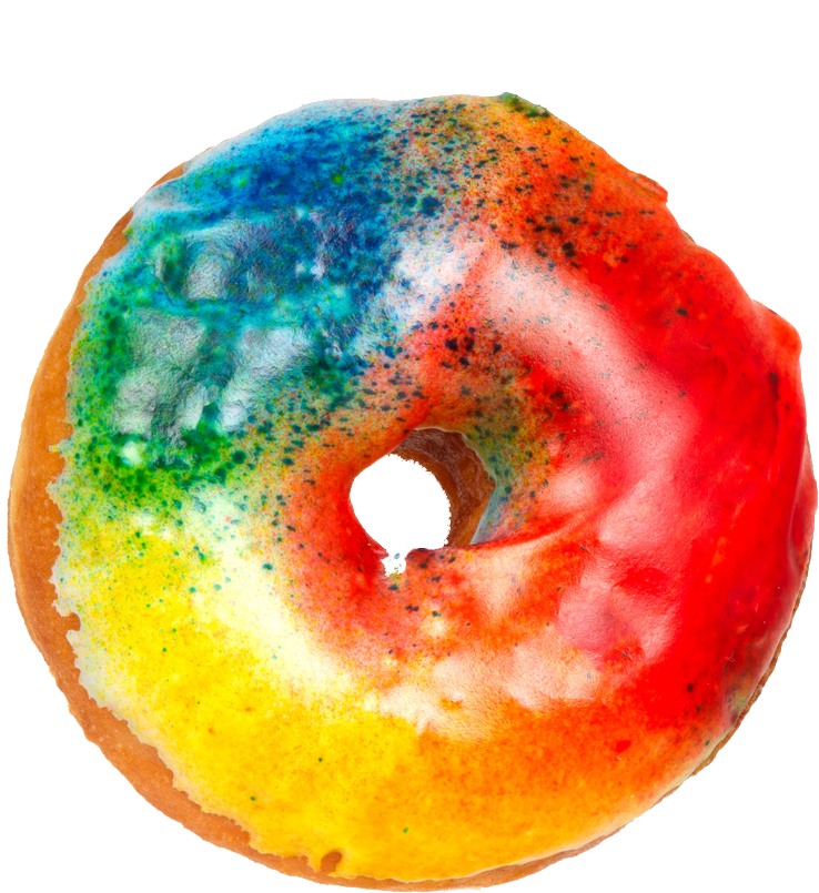 Donuts Png Hd Free Image - Cheer Collection Reversible Plush Donut Throw Pillow (860x908), Png Download