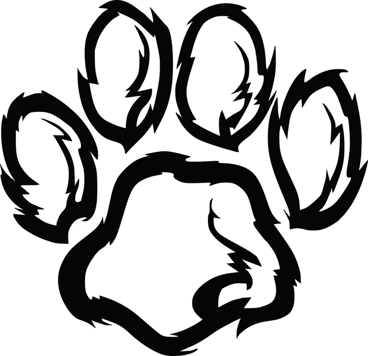 Furry Paw Png - Wildcat Paw Print Png (745x720), Png Download