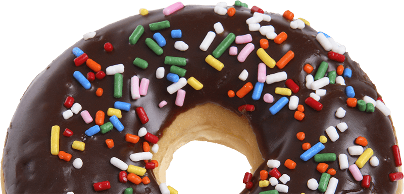 We Also Accept - Half Of A Doughnut (800x386), Png Download