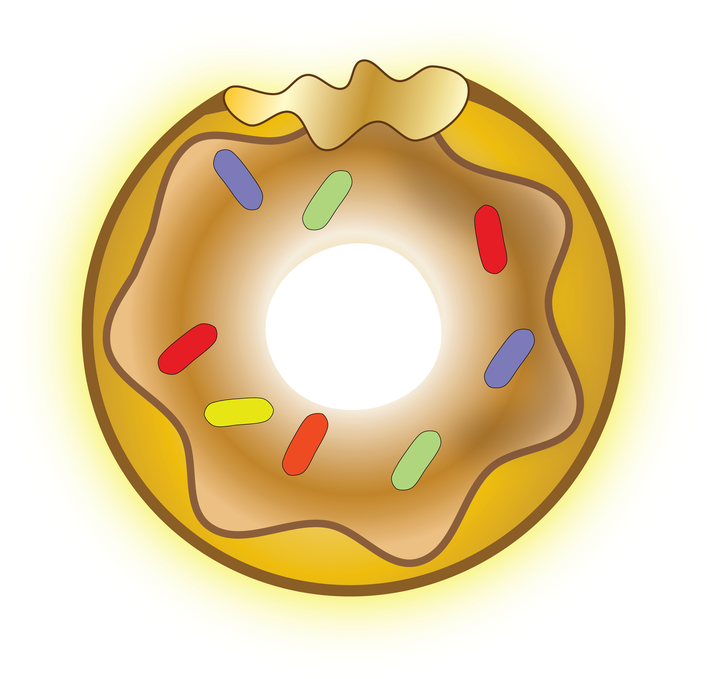 The Gold Donut - Golden Donut Png (2845x2759), Png Download