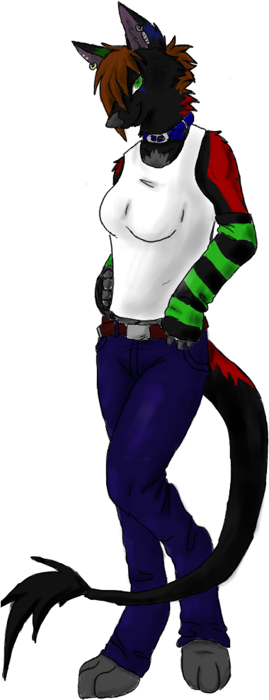 Furry Artwork - Wolf Furry Full Body (500x1100), Png Download
