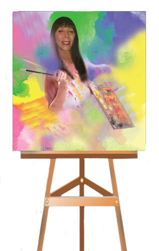 Jackie France Portrait - Painting (317x500), Png Download