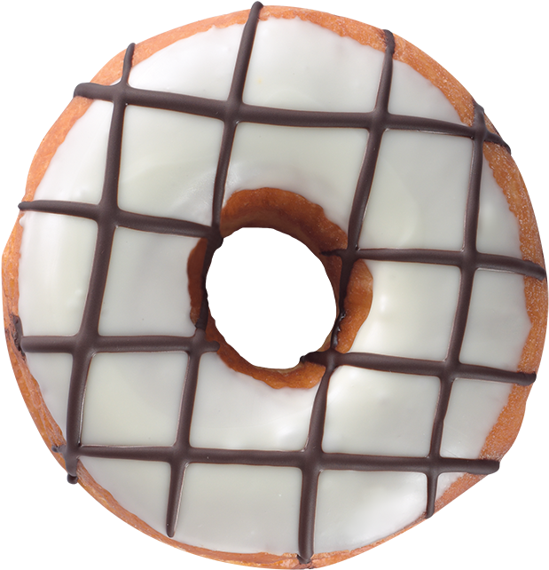 12 Whitechoc Edit - Donut Covered In White Cream (679x679), Png Download
