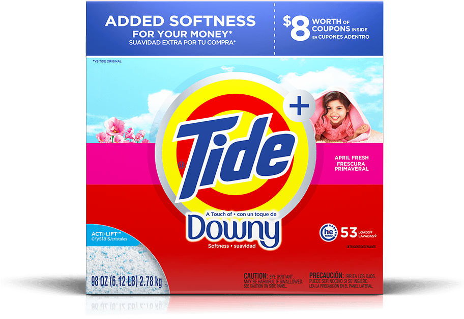 Tide Plus A Touch Of Downy April Fresh - Tide Ultra Plus A Touch Of Downy April Fresh Scent (1200x788), Png Download