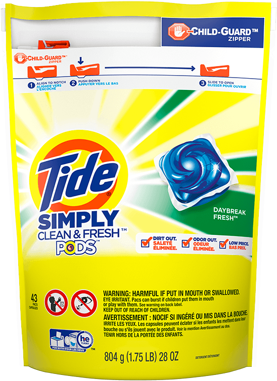 Tide Simply Clean & Fresh Pods™ - Tide Simply Clean & Fresh Detergent Pods (1200x788), Png Download