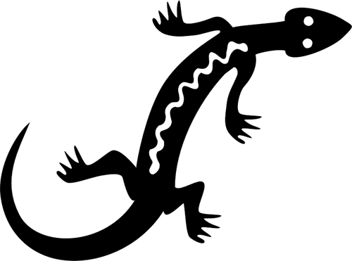 Noble Lizard Silhouette Public Domain Vectors - Lizard Silhouette (500x371), Png Download