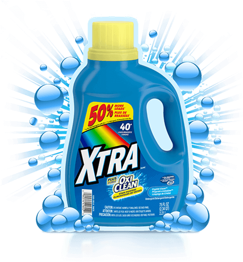 Xtra Detergent, Crystal Clean - 75 Fl Oz (500x606), Png Download