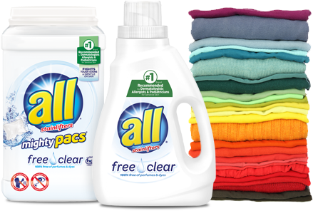 All Free Clear Connection - All Detergent, Free Clear - 46.5 Fl Oz (557x322), Png Download