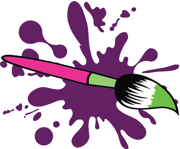 Paint Brush Clipart Paint Party - Pottery Painting Clip Art (610x506), Png Download