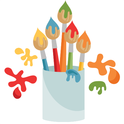 Graphic Download Paintbrush Clipart Png - Cute Paintbrush Clipart (432x432), Png Download