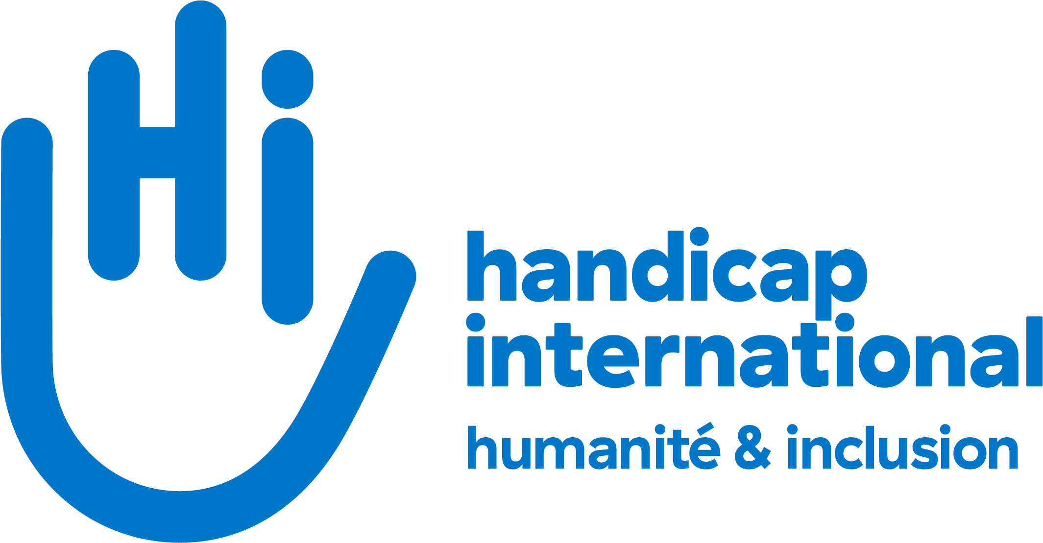 Handicap International Logo 2018 - Logo Humanite Et Inclusion (2337x1318), Png Download