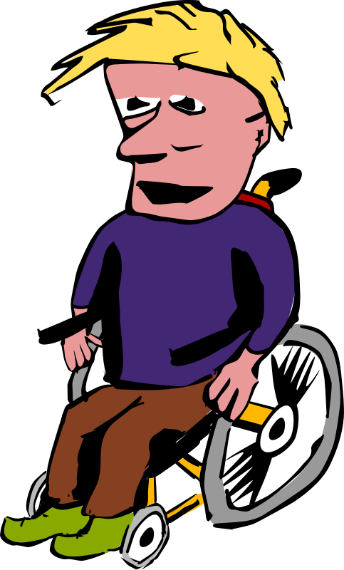 Medium Image - Man In Wheelchair Clipart (483x800), Png Download
