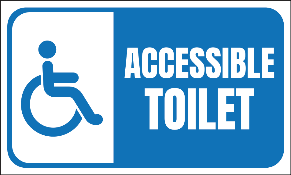 Accessible Toilet, Handicap - Sign (1000x1000), Png Download