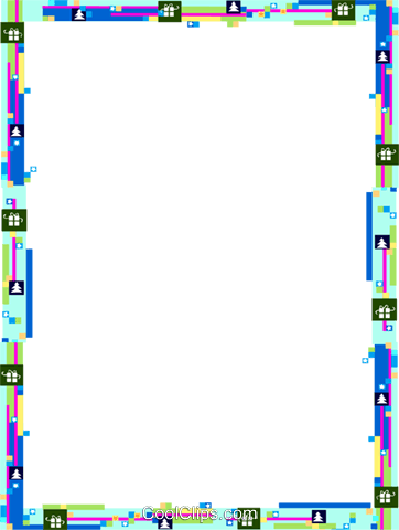 Navidad Con Temas Del Marco Libres De Derechos Ilustraciones (362x480), Png Download