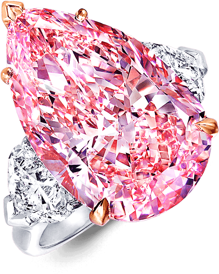 A Graff Ring Featuring A Fancy Vivid Pink Internally - Graff Pink (2000x2000), Png Download