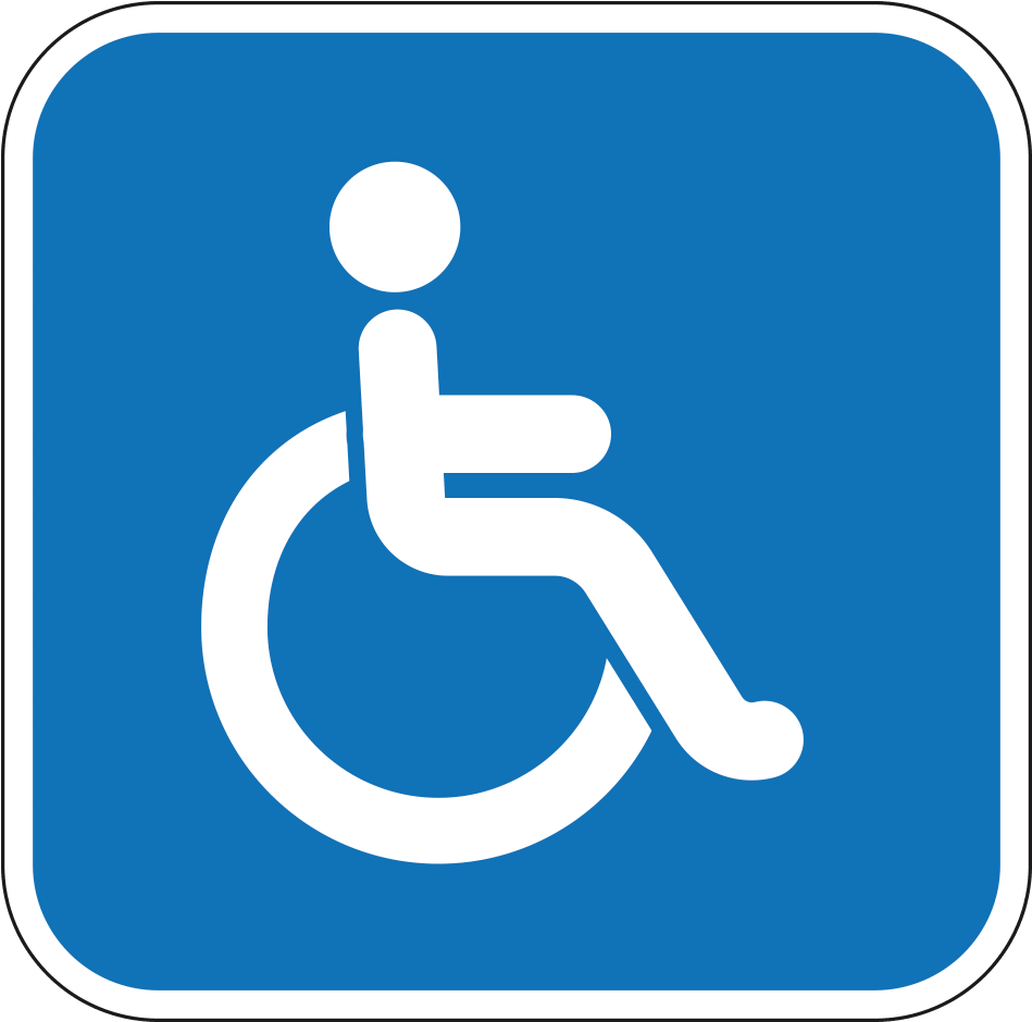 Handicap Wheelchair Logo, 10"x10" - Simbolo Silla De Ruedas Png (1000x1000), Png Download