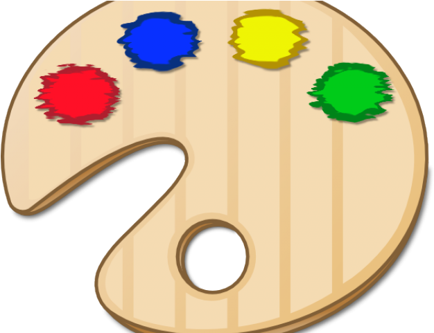 Paint Brush Clipart Paint Holder - Paint Color Palette Artist (640x480), Png Download