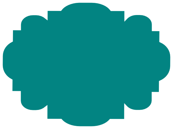 Bracket Frame Png - Turquoise Frame Clip Art (600x447), Png Download