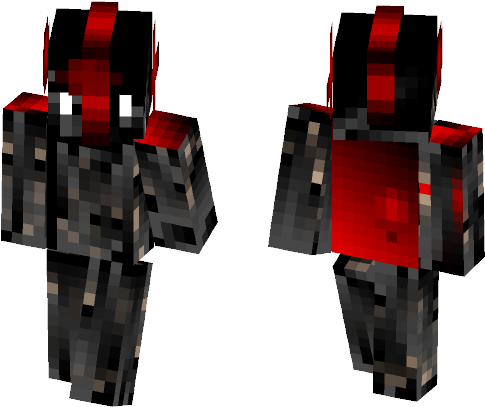 Dark Knight With Blood Red Cape - Lil Uzi Vert Minecraft Skin (584x497), Png Download